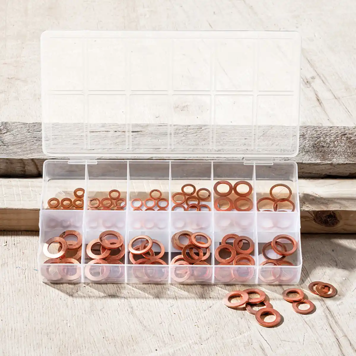 Bild 1 von Kraft Werkzeuge Kupferdichtringe 100-tlg.