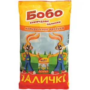 Maisknabbererzeugnis - Bobo - Süße Maisstäbchen.