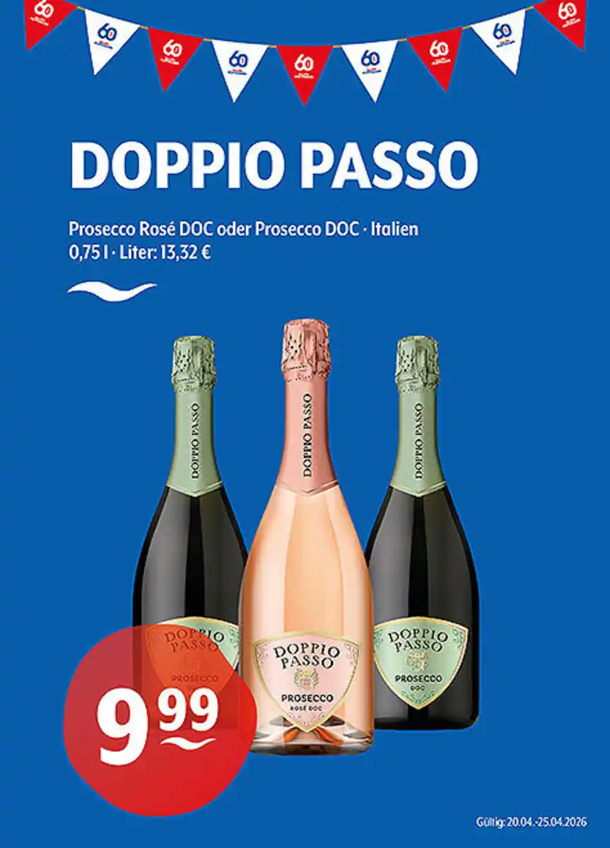 Bild 1 von DOPPIO PASSO Prosecco Rosé DOC oder Prosecco DOC Italien