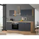 Bild 1 von Flex-Well Singleküche, mit E-Geräten, Gesamtbreite: 210 cm, Arbeitsplatte mit Melaminharz-Beschichtung