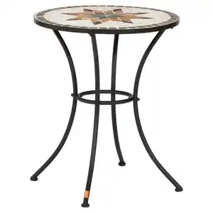 Gartentisch 'Stella' Stahl/Keramik Ø 60 x 70 cm