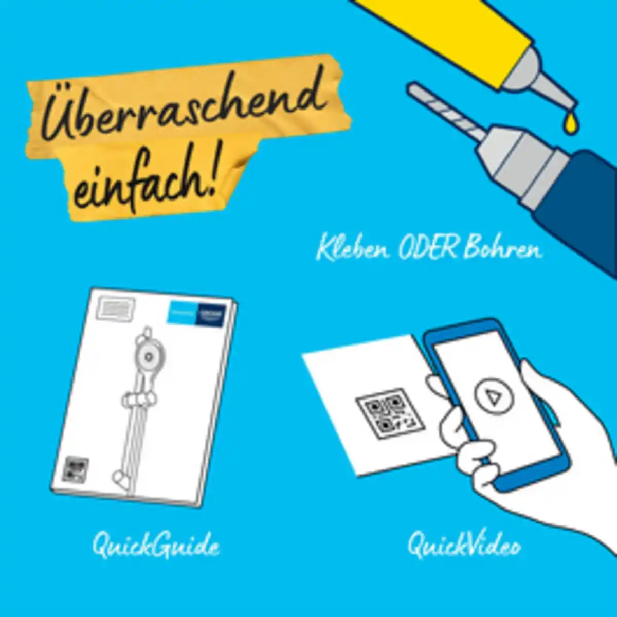 Bild 4 von GROHE Brausestange »Vitalio Start«, 2 Strahlarten (Rain, Jet), chrom