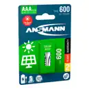 Bild 2 von ANSMANN® Akku »Solar 600«, NiMH, Micro AAA, 2er Pack