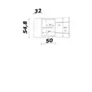 Bild 3 von Flex-Well Glas-Hängeschrank »Morena«, Basaltgrau/San Remo Eiche, grau, melaminbeschichtete Spanplatte