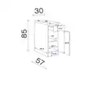 Bild 2 von Flex-Well Küchenunterschrank »Samoa«, Sonoma Eichefarben / weiß