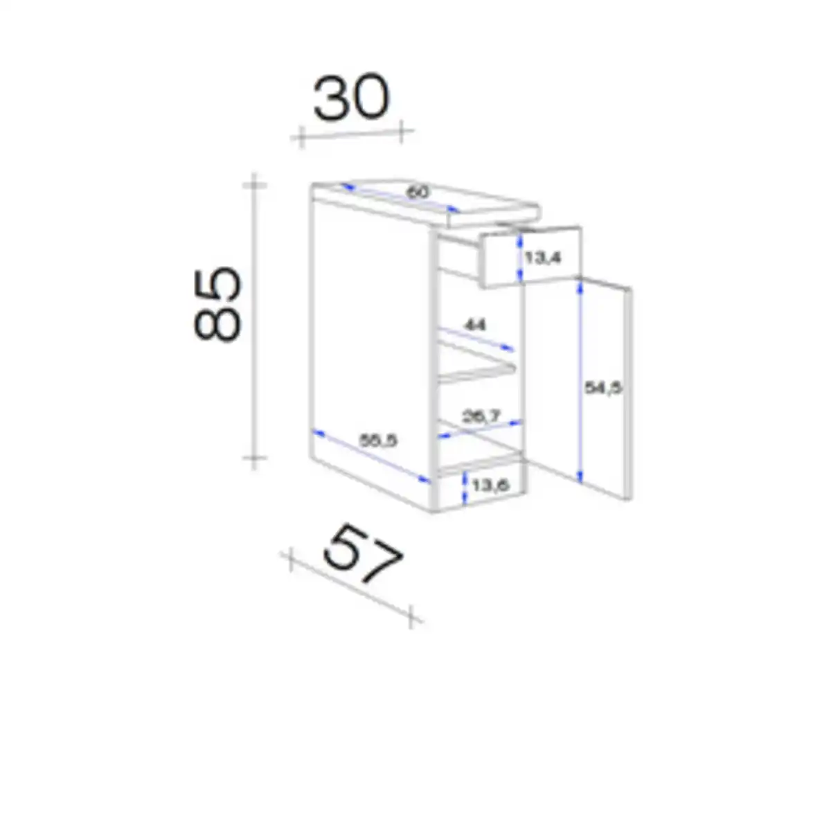 Bild 2 von Flex-Well Küchenunterschrank »Samoa«, Sonoma Eichefarben / weiß