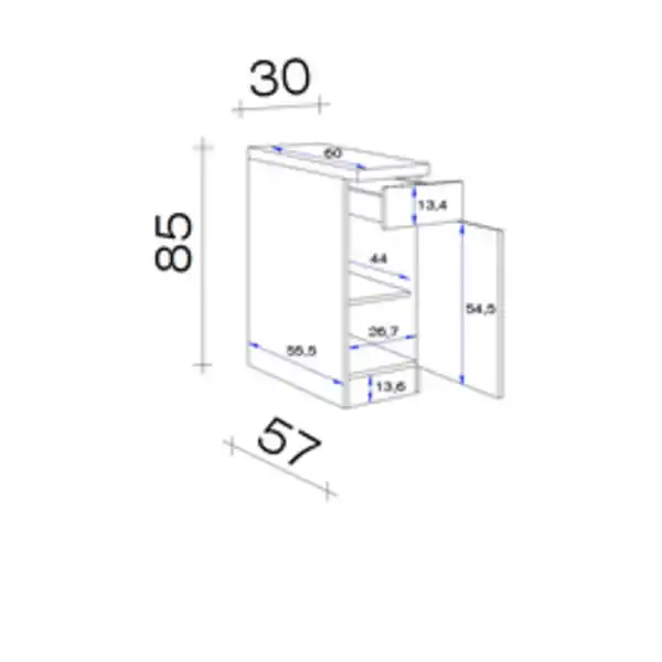 Bild 2 von Flex-Well Küchenunterschrank »Samoa«, Sonoma Eichefarben / weiß