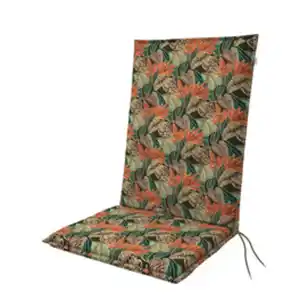 DOPPLER Sitzauflage »Living«, BxLxS: 48 x 110 x 6 cm, aus 55 % Polyester, 45 % Baumwolle, grün/orange