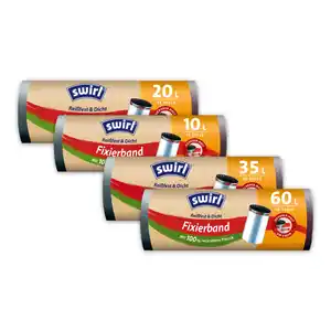 Swirl Müllbeutel mit Fixierband