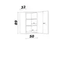 Bild 3 von Flex-Well Hängeschrank »Morena«, Basaltgrau/San Remo Eiche, grau, melaminbeschichtete Spanplatte