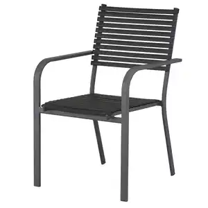 toom Gartenstuhl 'Marie' stapelbar Stahl schwarz 59 x 68 x 56 cm