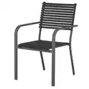 Bild 1 von toom Gartenstuhl 'Marie' stapelbar Stahl schwarz 59 x 68 x 56 cm