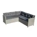 Bild 2 von 19tlg. Garten-Ecklounge-Set BELANY inkl. Auflagen grau