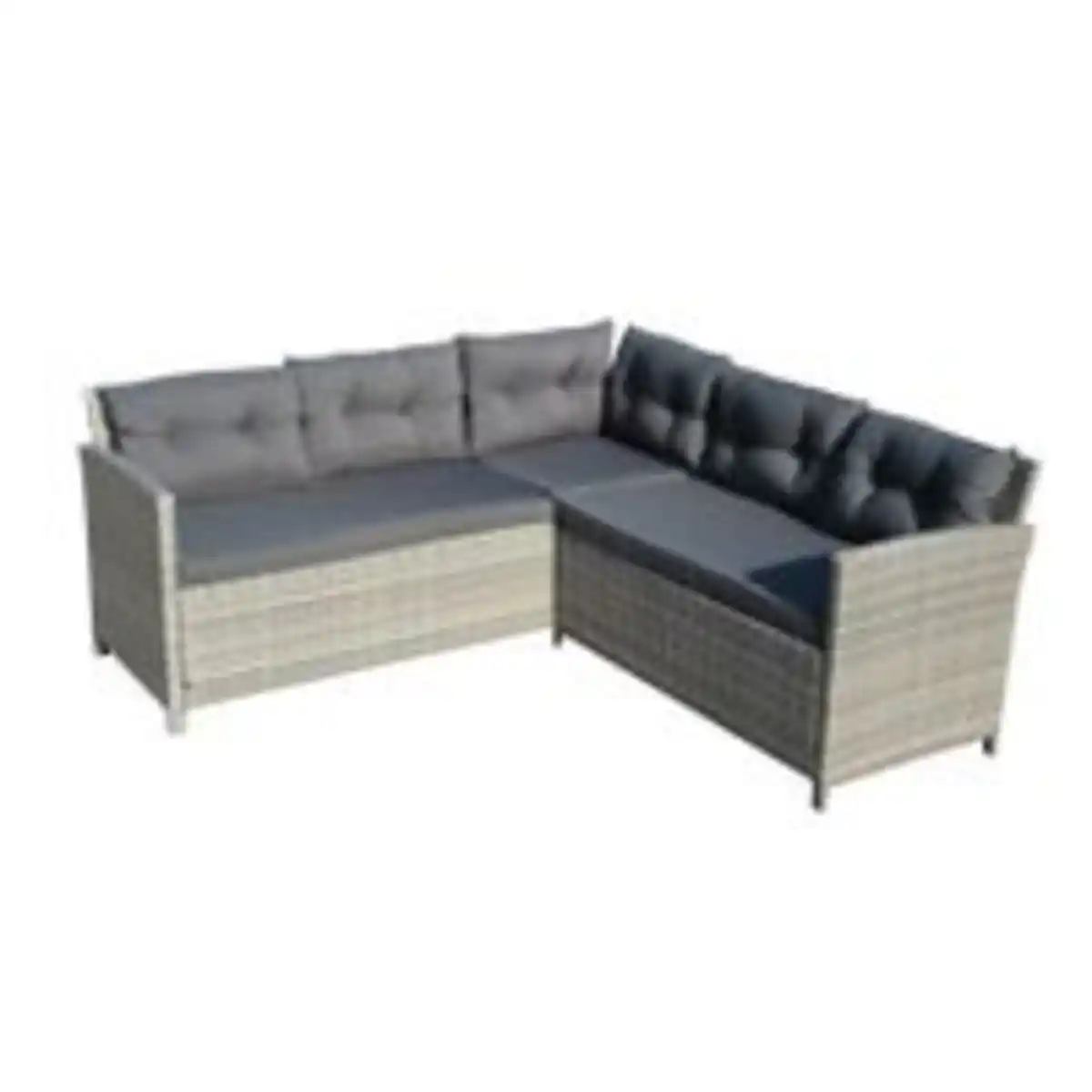 Bild 2 von 19tlg. Garten-Ecklounge-Set BELANY inkl. Auflagen grau