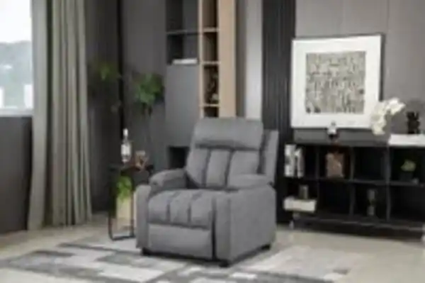 Bild 3 von Relaxsessel mit Push-Back-Funktion und 2 Getränkehaltern – Dunkelgrau