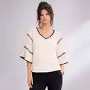 Bild 1 von Damen-T-Shirt mit V-Ausschnitt