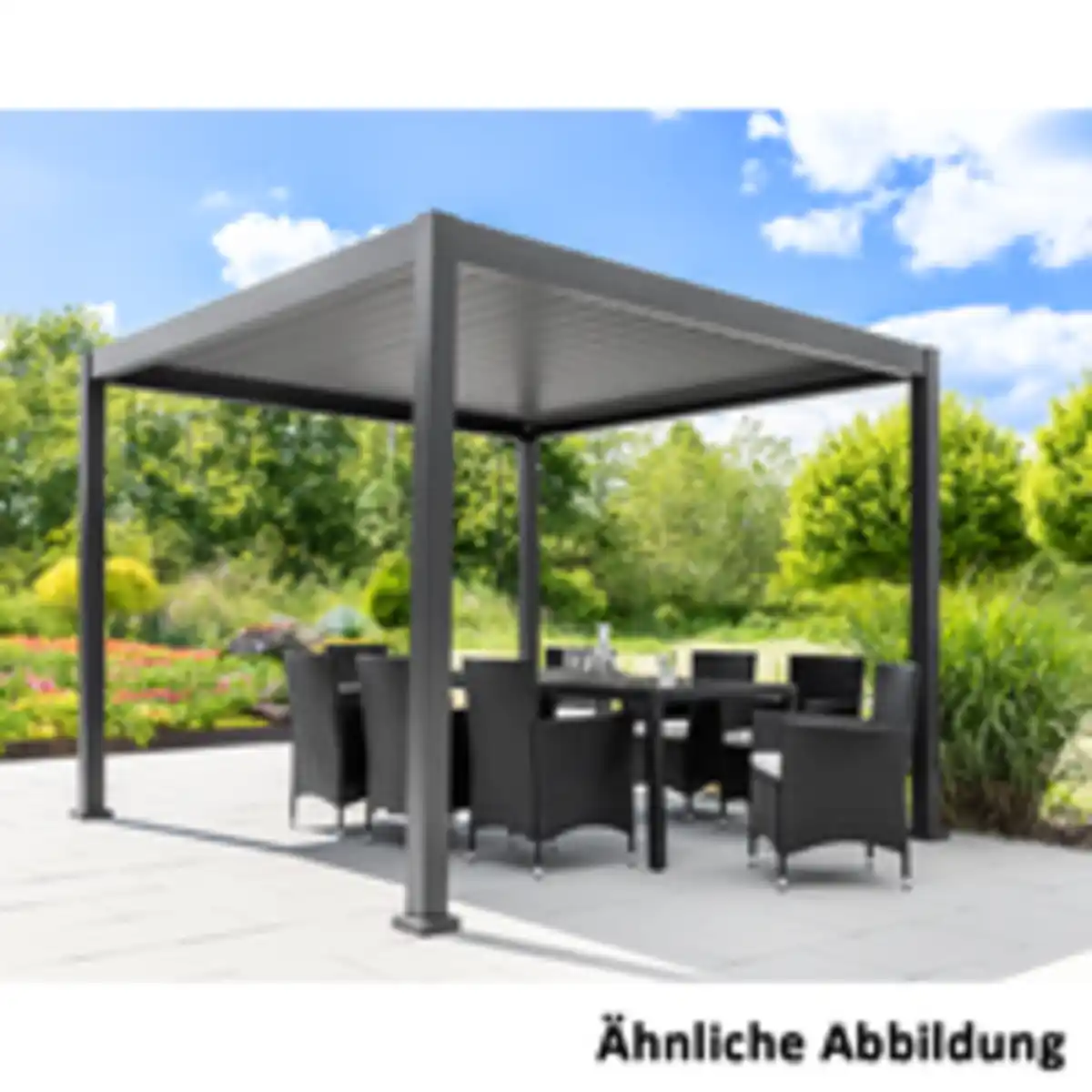 Bild 3 von Alu Pergola mit beweglicher Entlüftung, ca. 300 x 390 x 230 cm - Anthrazit