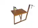 Bild 3 von Klappbarer Balkon-Hängetisch aus FSC Akazienholz, ca. 70 x 49 x 86 cm