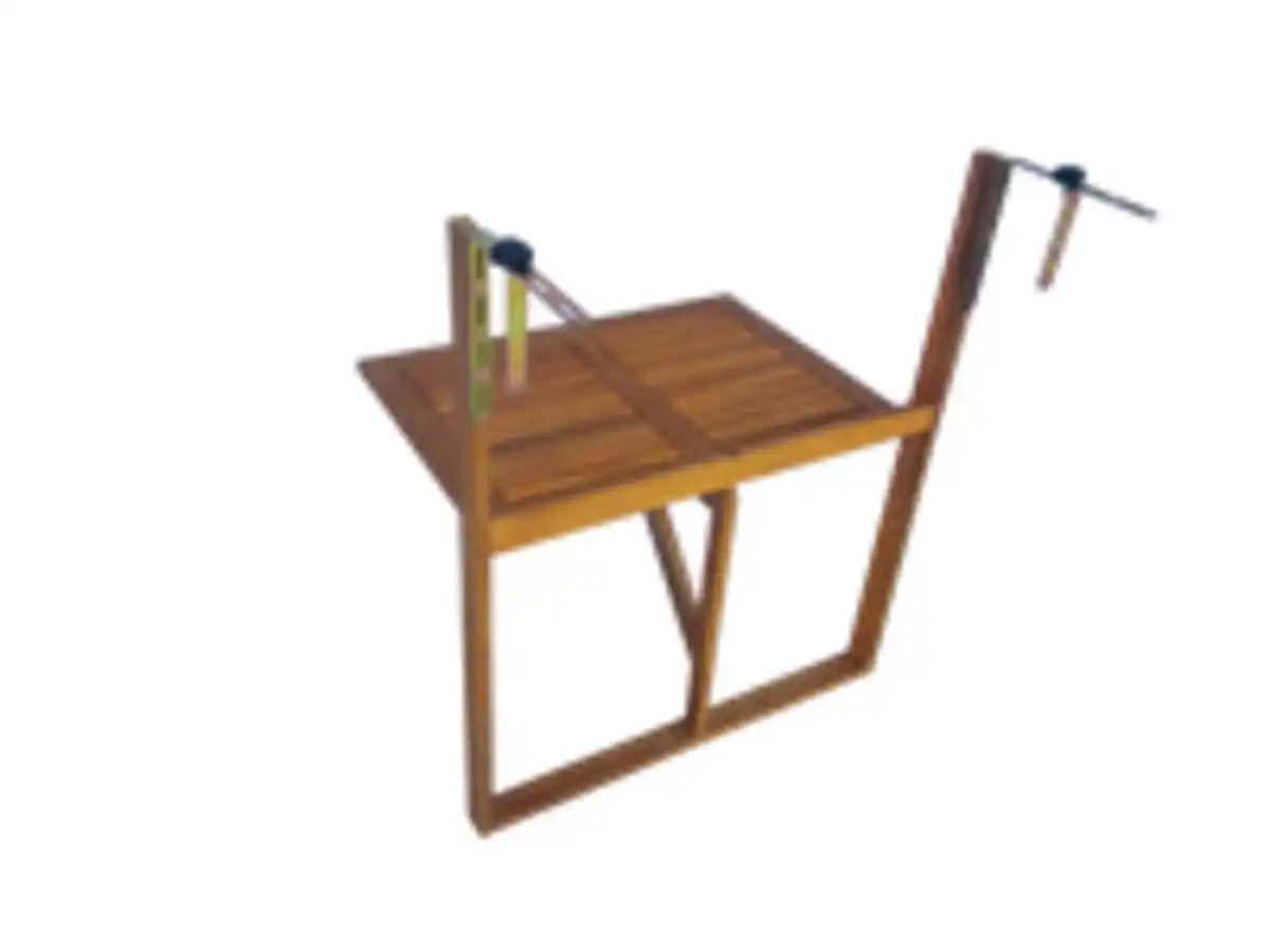Bild 3 von Klappbarer Balkon-Hängetisch aus FSC Akazienholz, ca. 70 x 49 x 86 cm
