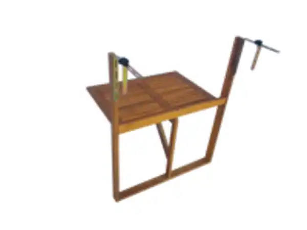 Bild 3 von Klappbarer Balkon-Hängetisch aus FSC Akazienholz, ca. 70 x 49 x 86 cm