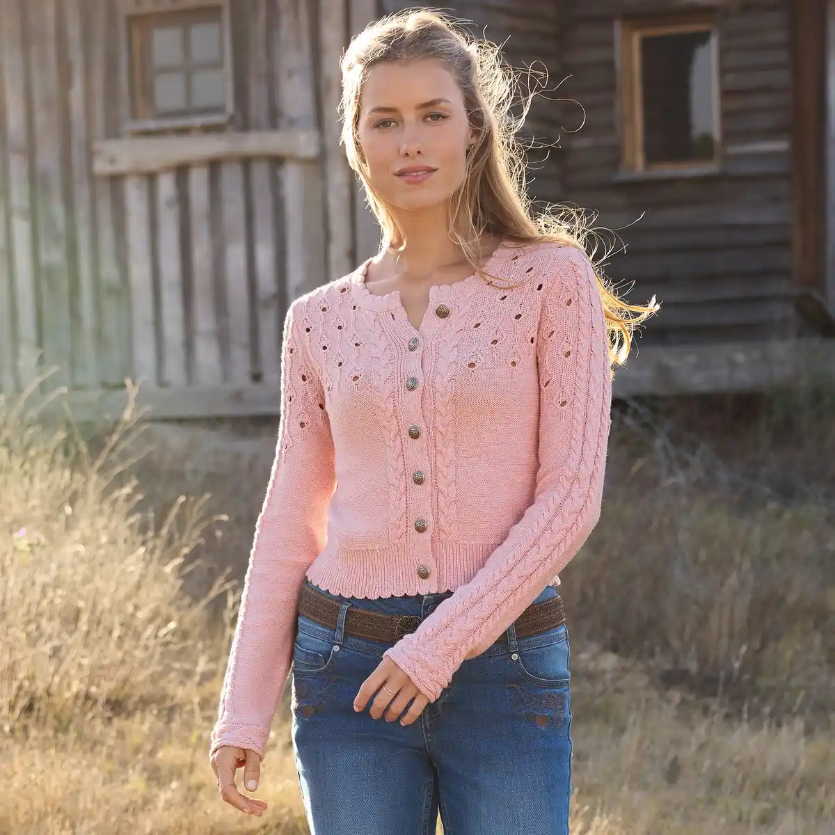 Bild 1 von Damen-Trachtenjanker im Ajour-Strick-Design