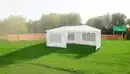Bild 4 von Pavillon mit 5 Seitenwänden, aus behandeltem Stahl und Polyethylen ca. 600 x 300 x 250 cm – Weiß