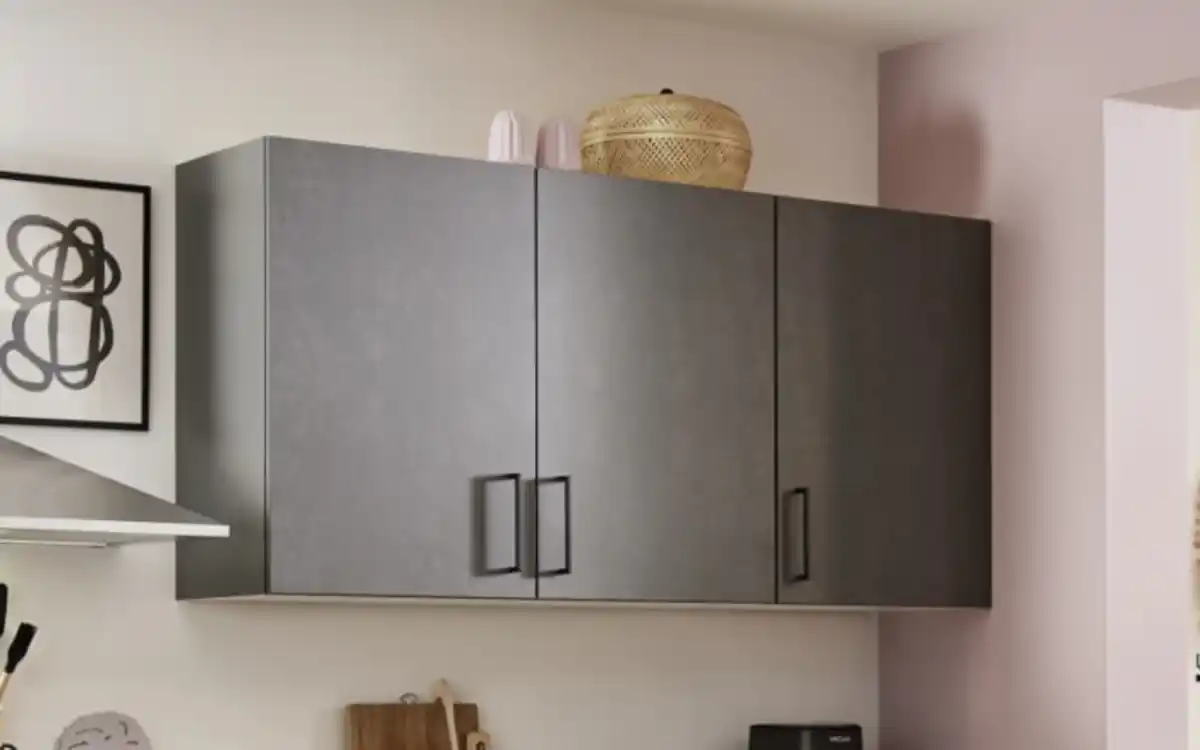 Bild 2 von Express Küchen - Einbauküche Bailo, Beton steinweiß, inkl. Elektrogeräte