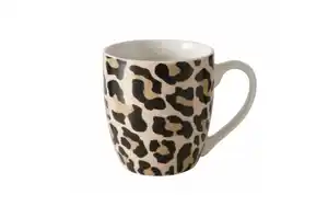 Jumbobecher Leony, schwarz/braun, 400 ml