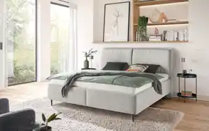 Schöner Wohnen Kollektion - Polsterbett Bari, silber, 180 x 200 cm