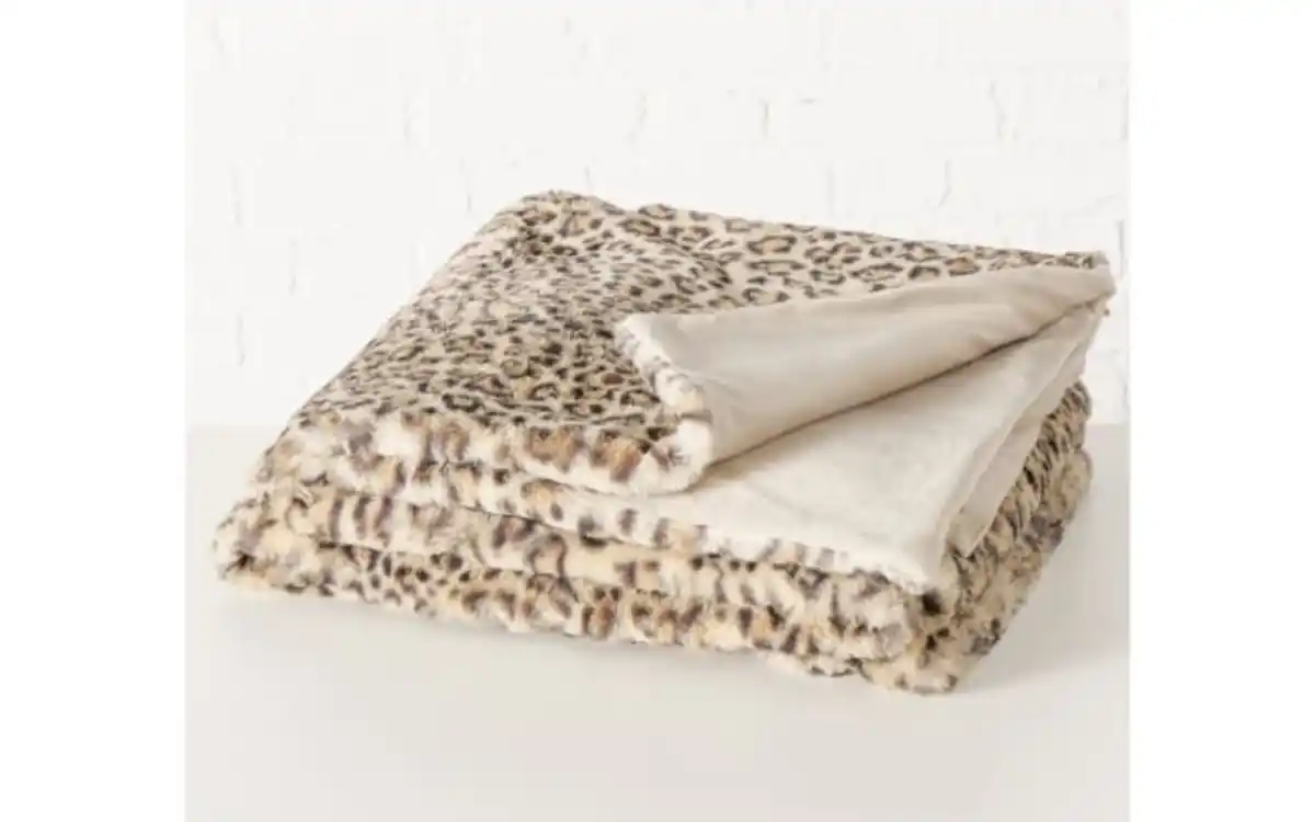 Bild 2 von Decke Leony, beige/braun, 150 x 200 cm