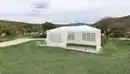 Bild 3 von Pavillon mit 5 Seitenwänden, aus behandeltem Stahl und Polyethylen ca. 600 x 300 x 250 cm – Weiß
