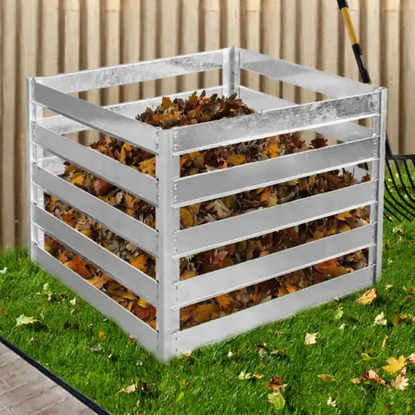 Bild 3 von Komposter aus Stahl, ca. 88 x 86 x 62 cm - Grau