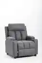 Bild 1 von Relaxsessel mit Push-Back-Funktion und 2 Getränkehaltern – Dunkelgrau