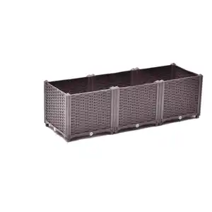 Pflanzkasten , Polypropylen , ca. 120 x 40 x 43 cm - Braun