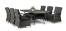 Bild 1 von 19tlg. Dining Set Sitzgruppe DUBLIN aus Aluminium inkl. Polsterauflage, Braun