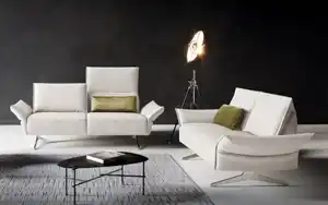 KOINOR - Leder Garnitur Vineto, weiß, inkl. Funktionen