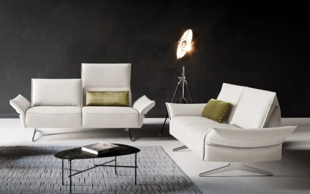 Bild 1 von KOINOR - Leder Garnitur Vineto, weiß, inkl. Funktionen