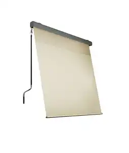 Sonnenrollo Balkonmarkise Sichtschutz aus Aluminium, ca. 200 x 300 cm - Beige