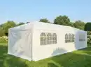 Bild 2 von Partyzelt Pavillon Faltbar Pop-Up mit 8 Seitenwänden, ca. 900 x 300 x 250 cm – Weiß