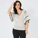 Bild 4 von Damen-T-Shirt mit V-Ausschnitt