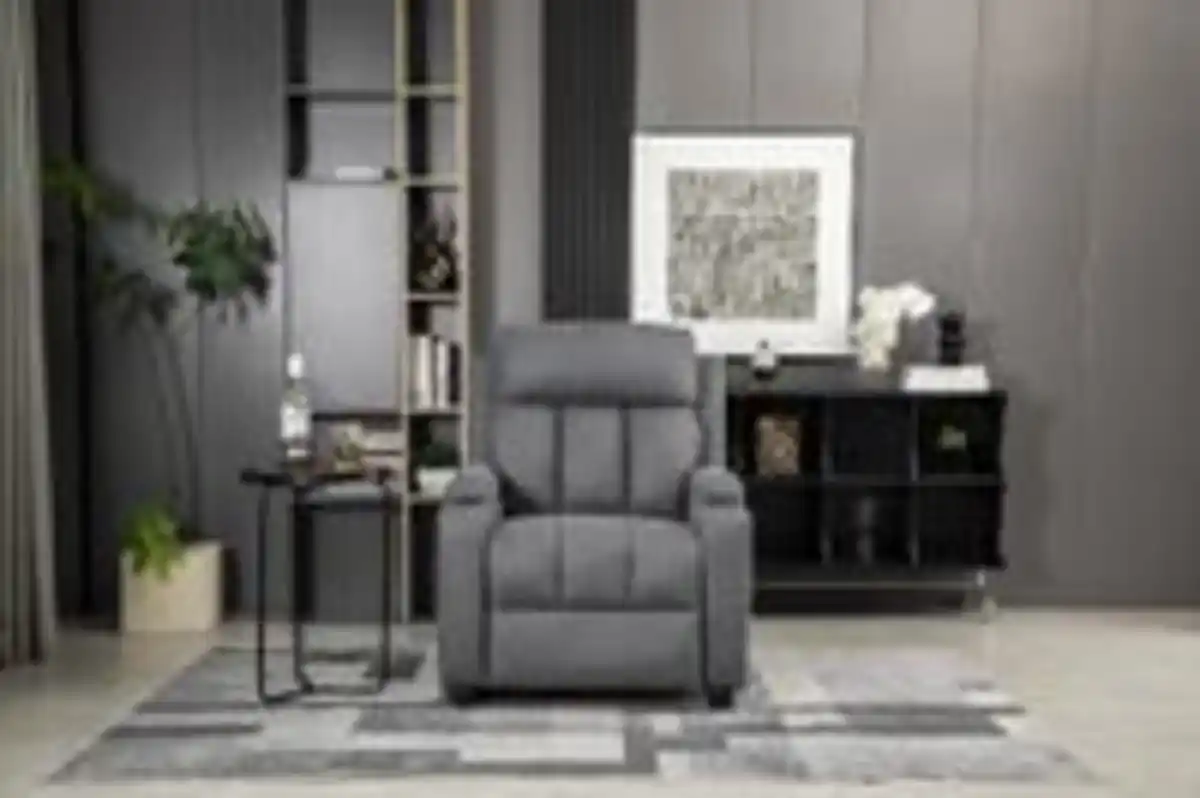 Bild 4 von Relaxsessel mit Push-Back-Funktion und 2 Getränkehaltern – Dunkelgrau