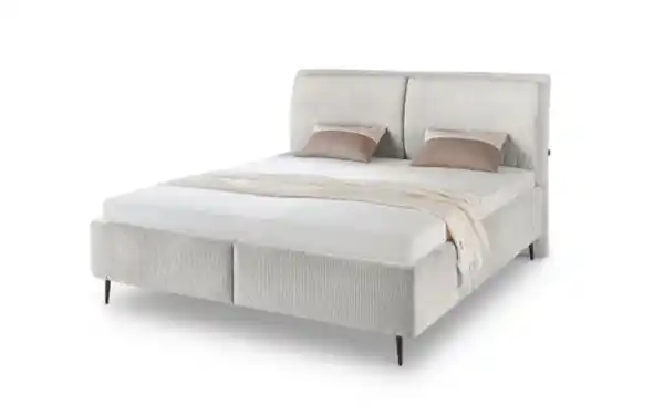 Bild 3 von Schöner Wohnen Kollektion - Polsterbett Bari, silber, 180 x 200 cm, inkl. Matratzen