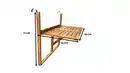 Bild 4 von Klappbarer Balkon-Hängetisch aus FSC Akazienholz, ca. 69 x 71 x 46 cm - Natürlicher Holzton