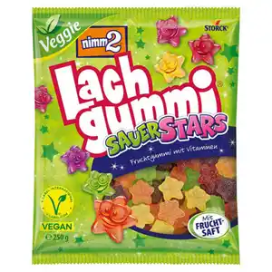 STORCK NIMM 2 Lachgummi Veggie 250 g, Sauer Stars