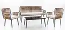 Bild 1 von 7tlg. Lounge-Set Sitzgruppe MARRY aus Aluminium und Rope-Geflecht inkl. Polsterauflage - Braun