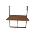 Bild 1 von Klappbarer Balkon-Hängetisch aus FSC Akazienholz, ca. 70 x 49 x 86 cm