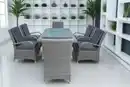 Bild 2 von 19tlg. Dining Set Sitzgruppe DUBLIN aus Aluminium inkl. Polsterauflage, Braun