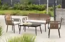 Bild 2 von 7tlg. Lounge-Set Sitzgruppe MARRY aus Aluminium und Rope-Geflecht inkl. Polsterauflage - Braun