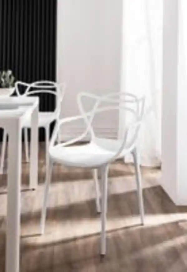 Bild 2 von 4er-Set Design-Esszimmerstühle aus Polypropyle, ca. 58 x 53 x 83 cm