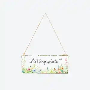 Wanddeko-Schild "Lieblingsplatz", ca. 20x8 cm